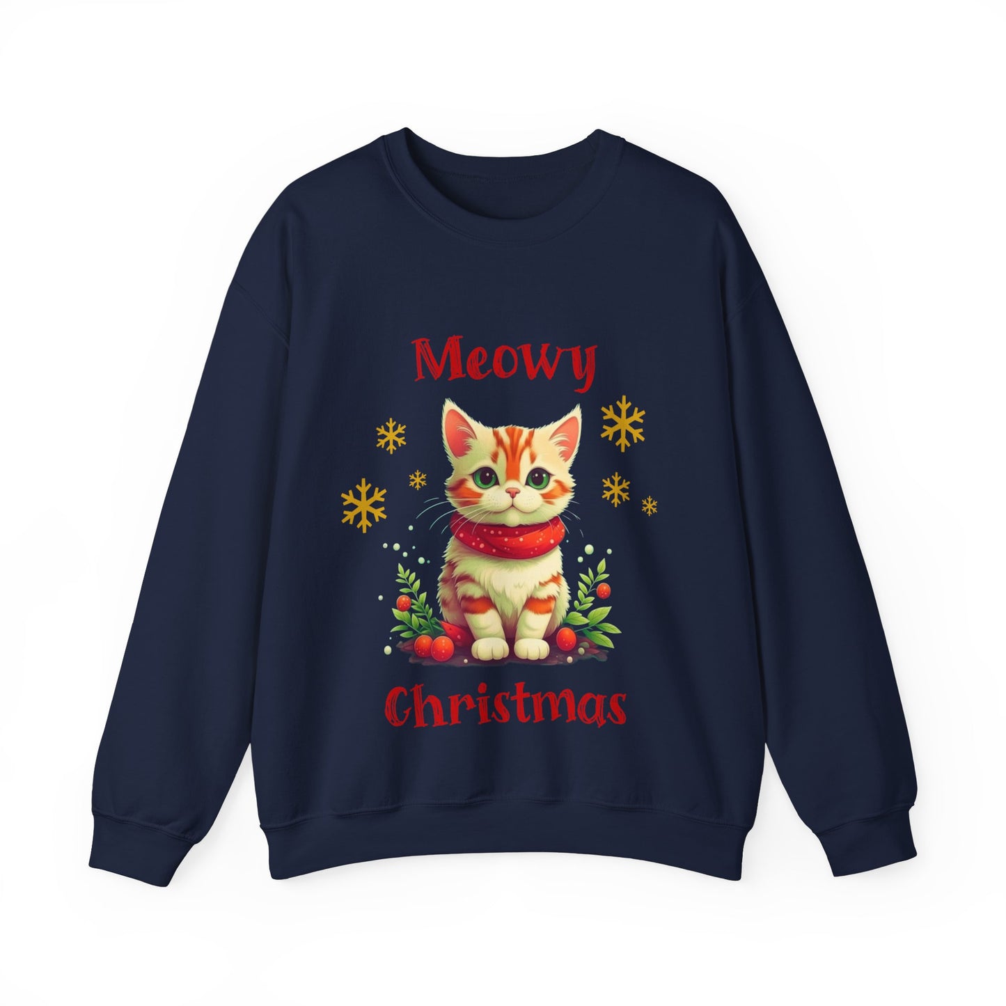 Meowy Christmas Cat - Sweatshirt - Albro Designs #