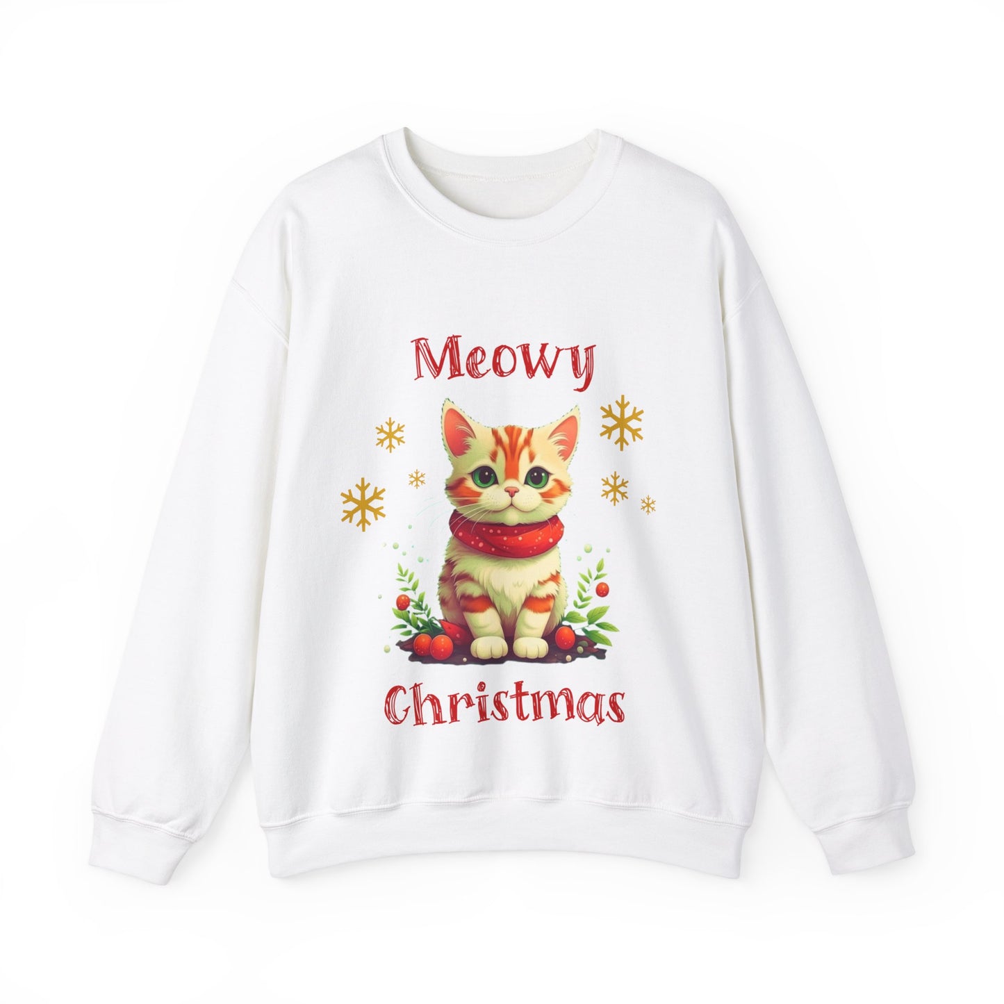 Meowy Christmas Cat - Sweatshirt - Albro Designs #