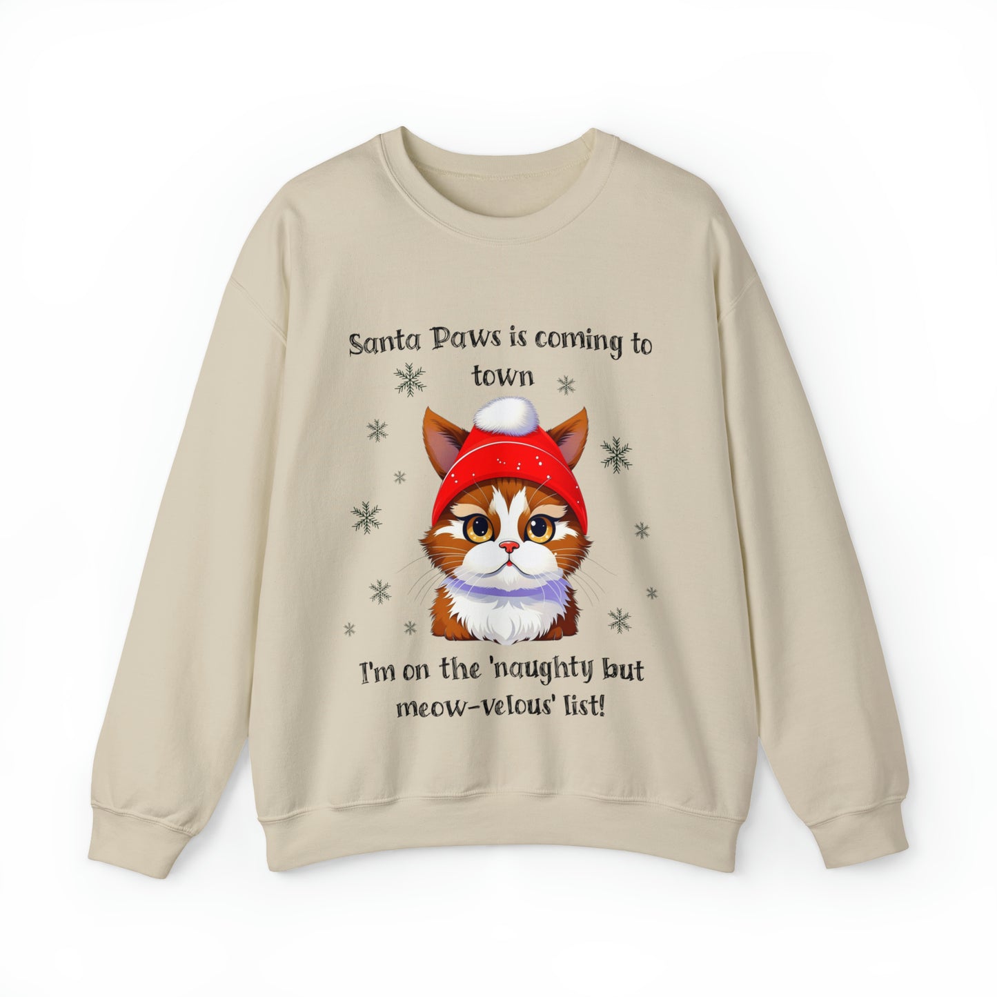 Christmas Santa Paws Cat - Sweatshirt - Albro Designs #