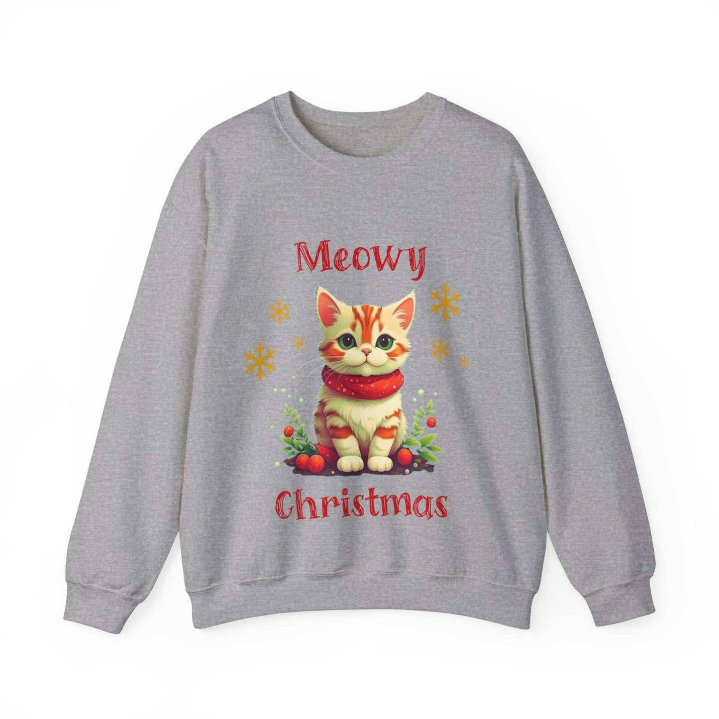 Meowy Christmas Cat - Sweatshirt - Albro Designs #