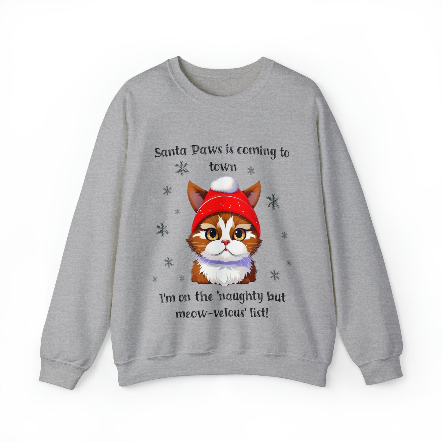 Christmas Santa Paws Cat - Sweatshirt - Albro Designs #