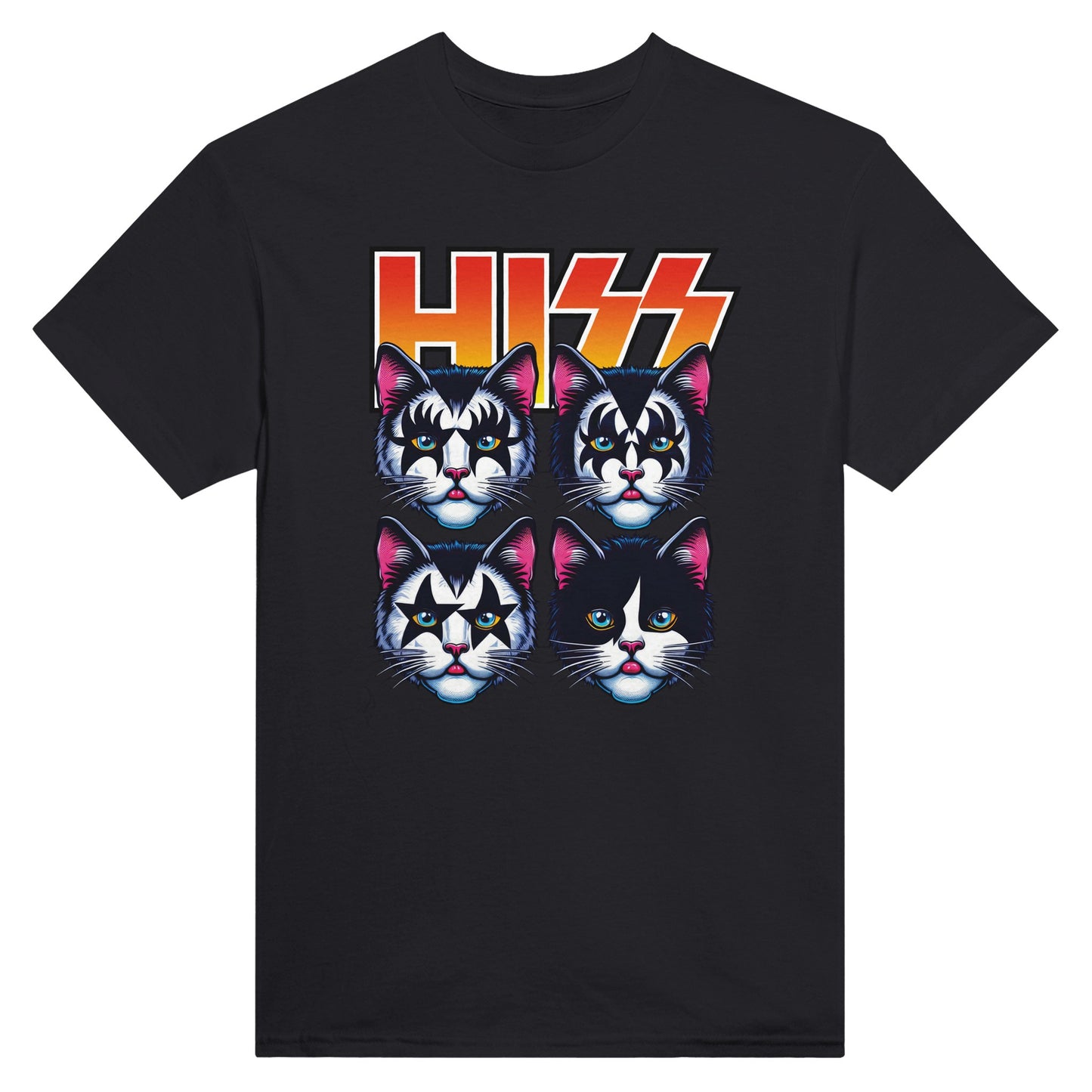 Hiss Glam Rock Cat - T-Shirt - Albro Designs #