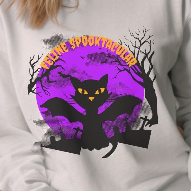 Feline Spooktacular Halloween - Sweatshirt - Albro Designs #