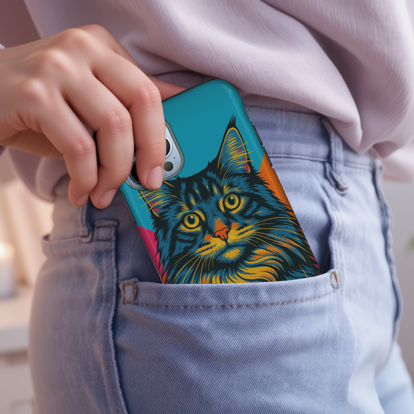 Pop Art Tough Phone Case with Exclusive 'Bronte' Design – Premium Protection