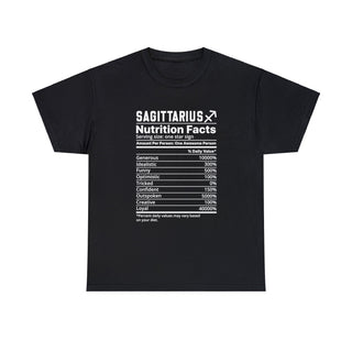 Zodiac Nutrition Facts -  T-Shirt (Sagittarius)