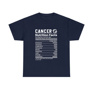 Zodiac Nutrition Facts -  T-Shirt (Cancer) - Albro Designs  #