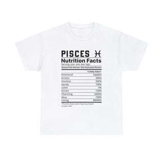 Zodiac Nutrition Facts -  T-Shirt (Pisces) - Albro Designs  #