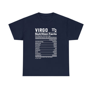 Zodiac Nutrition Facts -  T-Shirt (Virgo) - Albro Designs  #