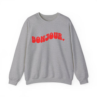 Bonjour Retro Style Heart - Sweatshirt - Albro Designs  #