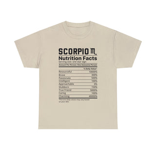 Zodiac Nutrition Facts -  T-Shirt (Scorpio) - Albro Designs  #