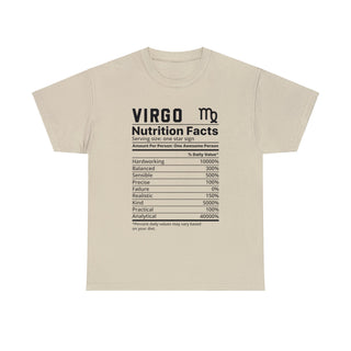 Zodiac Nutrition Facts -  T-Shirt (Virgo) - Albro Designs  #