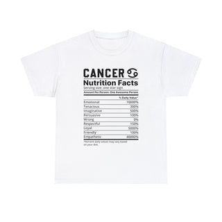 Zodiac Nutrition Facts -  T-Shirt (Cancer) - Albro Designs  #