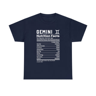 Zodiac Nutritional Facts - T-Shirt (Gemini) - Albro Designs  #