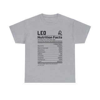 Zodiac Nutritional Facts - T-Shirt (Leo) - Albro Designs  #