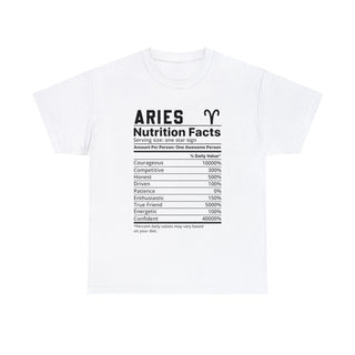 Zodiac Nutrition Facts -  T-Shirt (Aries) - Albro Designs  #