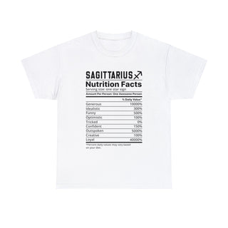 Zodiac Nutrition Facts -  T-Shirt (Sagittarius) - Albro Designs  #