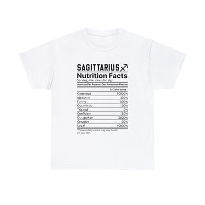 Zodiac Nutrition Facts -  T-Shirt (Sagittarius) - Albro Designs  # 