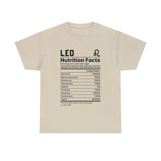 Zodiac Nutritional Facts - T-Shirt (Leo) - Albro Designs  #