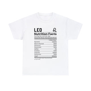 Zodiac Nutritional Facts - T-Shirt (Leo) - Albro Designs  #