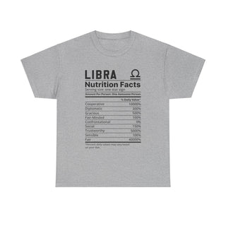 Zodiac Nutrition Facts -  T-Shirt (Libra)