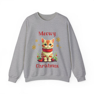 Meowy Christmas Cat - Sweatshirt - Albro Designs  #