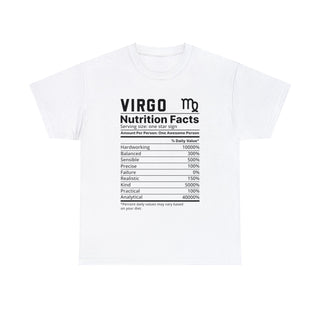 Zodiac Nutrition Facts -  T-Shirt (Virgo) - Albro Designs  #