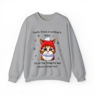 Christmas Santa Paws Cat - Sweatshirt - Albro Designs  #