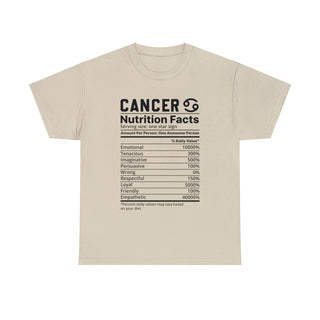 Zodiac Nutrition Facts -  T-Shirt (Cancer) - Albro Designs  #