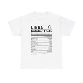 Zodiac Nutrition Facts -  T-Shirt (Libra)