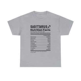 Zodiac Nutrition Facts -  T-Shirt (Sagittarius) - Albro Designs  #