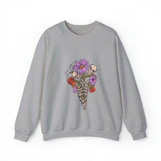 Halloween Skeleton Bouquet Sweatshirt - Albro Designs  #