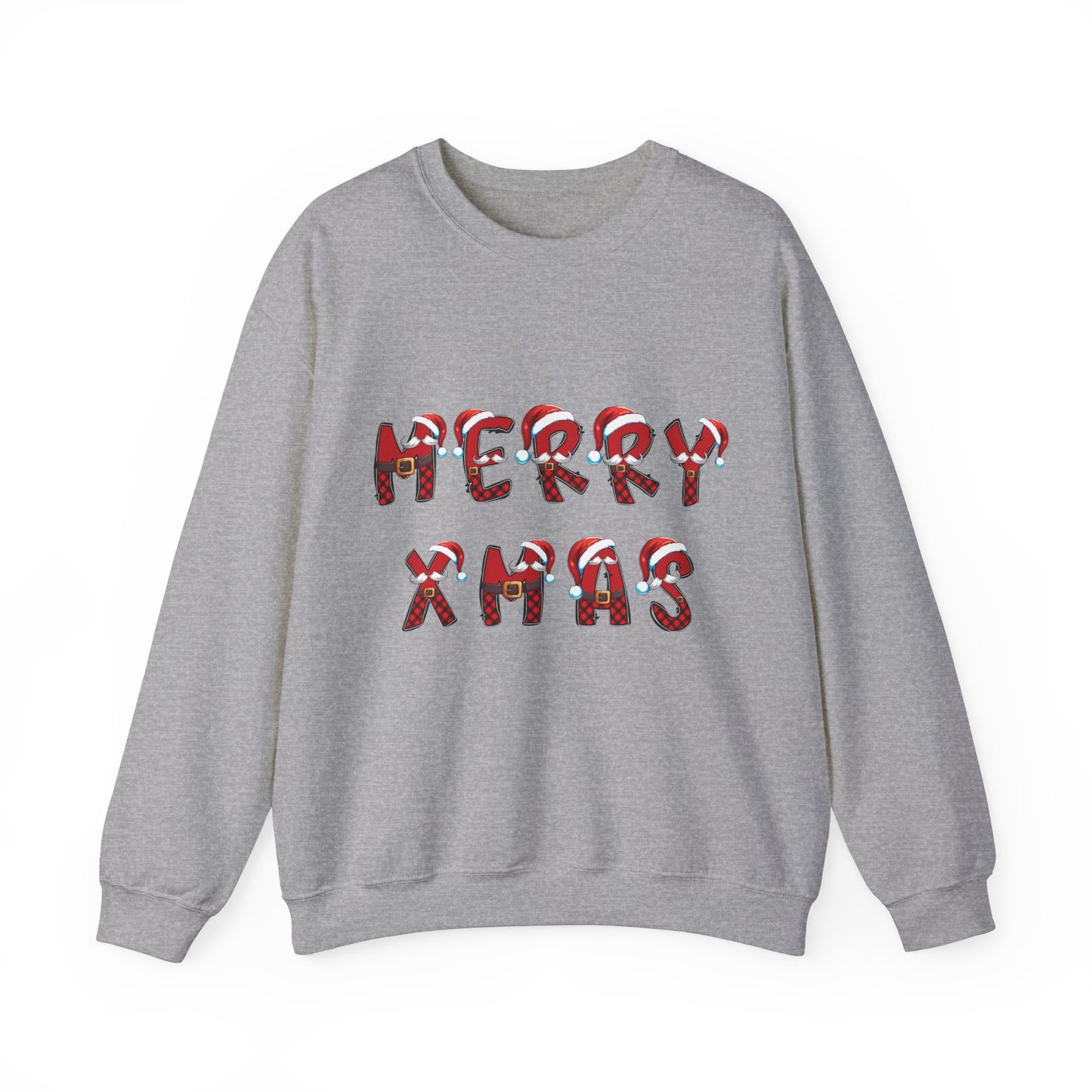 Merry Christmas' Tartan Letters - Sweatshirt - Albro Designs  # 