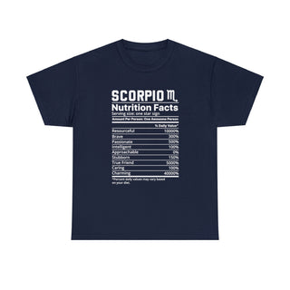 Zodiac Nutrition Facts -  T-Shirt (Scorpio) - Albro Designs  #