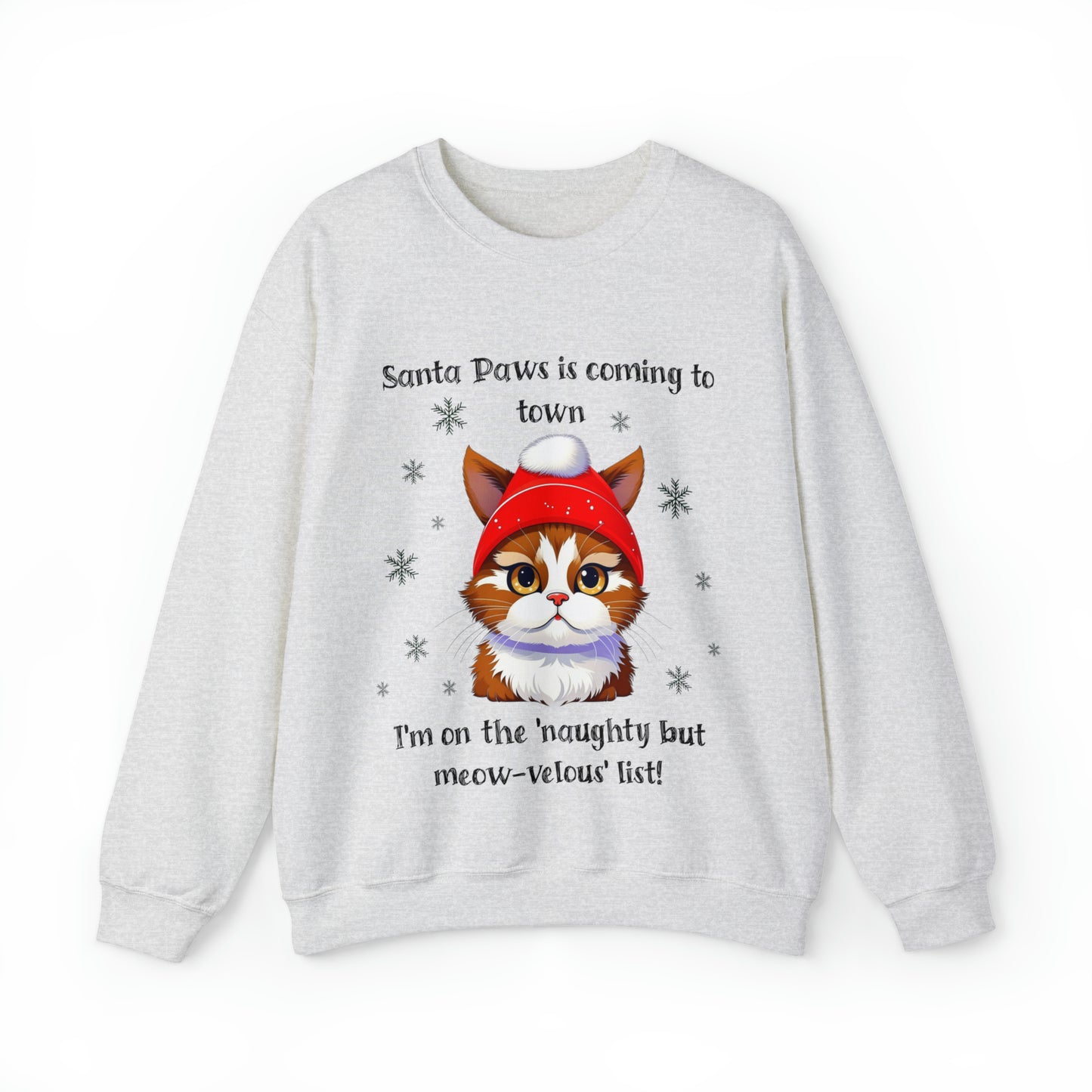 Christmas Santa Paws Cat - Sweatshirt - Albro Designs  # 