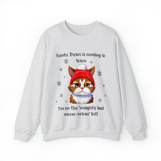 Christmas Santa Paws Cat - Sweatshirt - Albro Designs  #