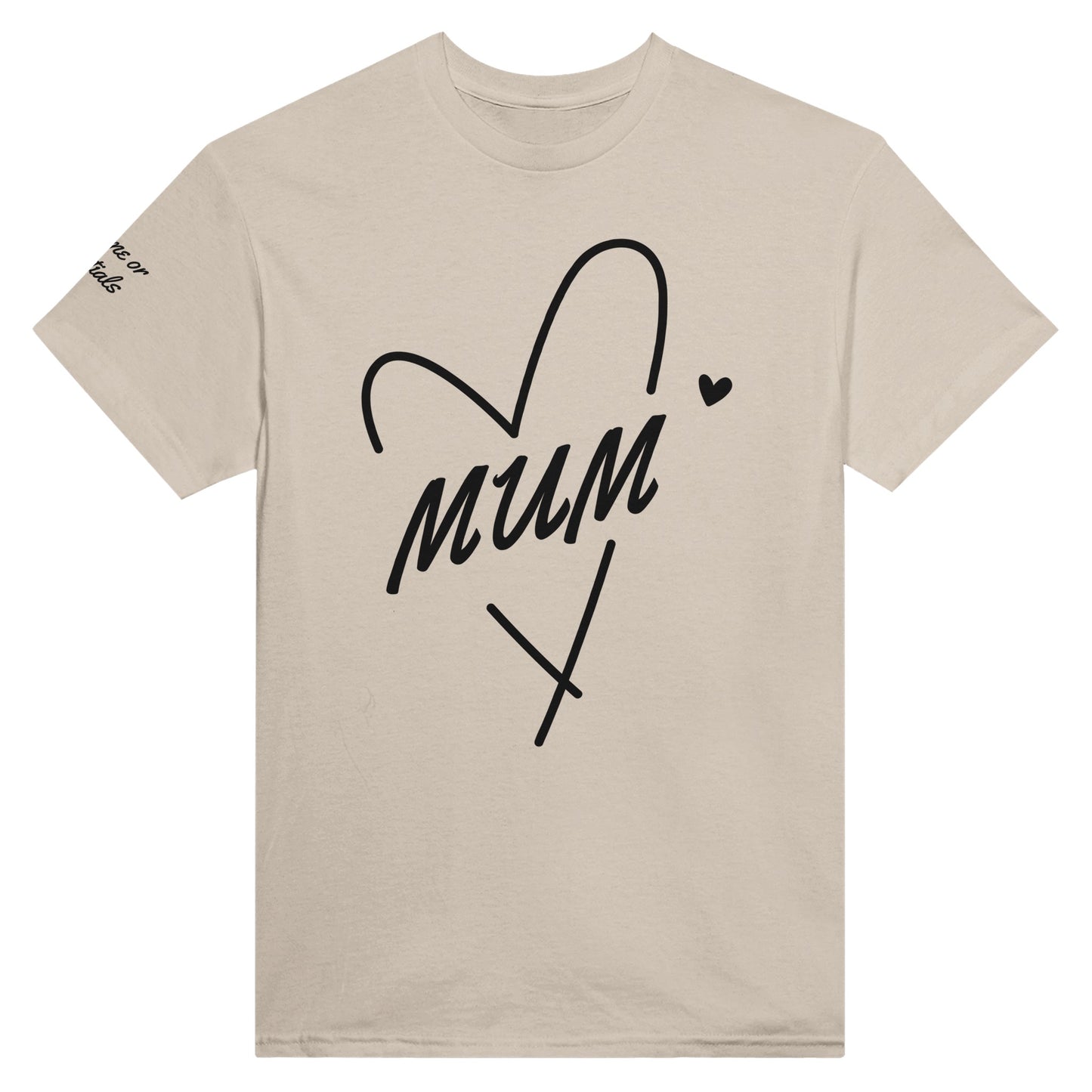 Mum Heart - Custom Sleeve T-Shirt - Albro Designs  # 