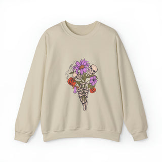 Halloween Skeleton Bouquet Sweatshirt - Albro Designs  #