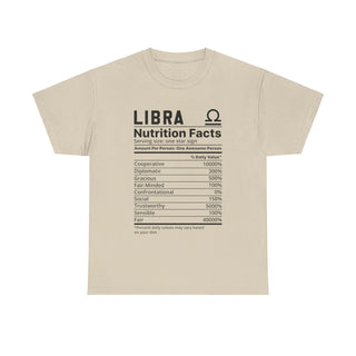 Zodiac Nutrition Facts -  T-Shirt (Libra)