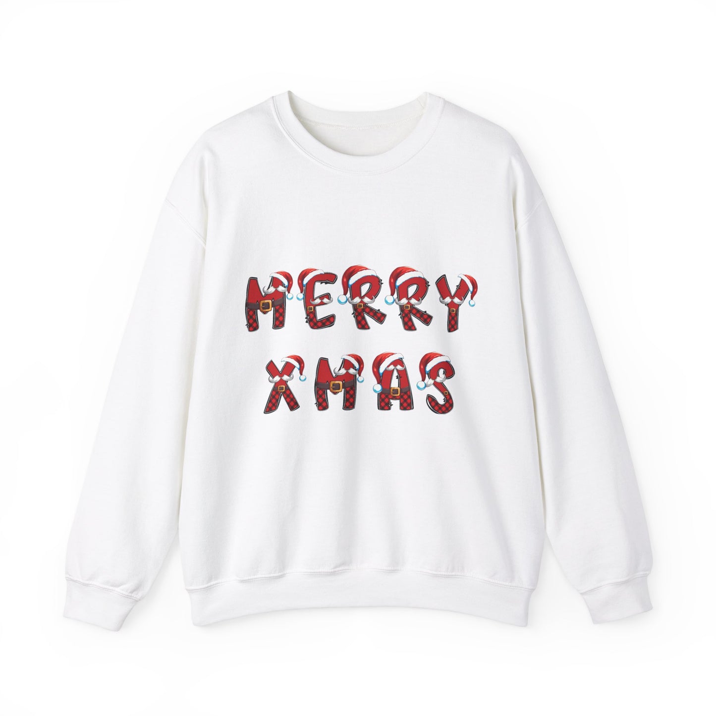 Merry Christmas' Tartan Letters - Sweatshirt - Albro Designs  # 