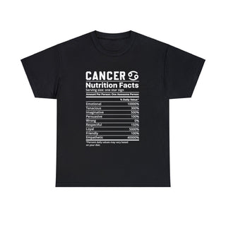 Zodiac Nutrition Facts -  T-Shirt (Cancer)