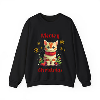 Meowy Christmas Cat - Sweatshirt - Albro Designs  #