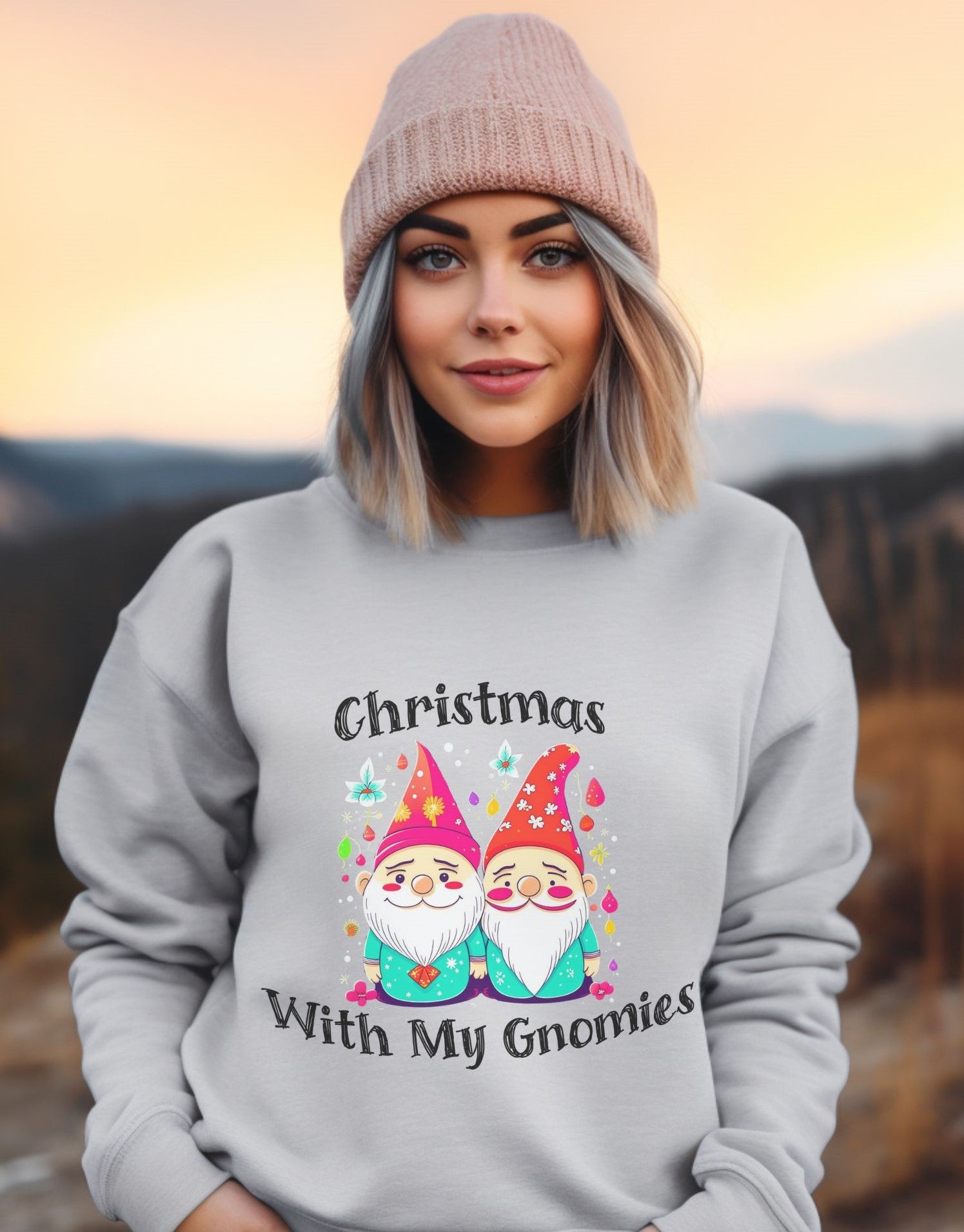 Christmas With My Gnomies - Sweatshirt - Albro Designs  # 