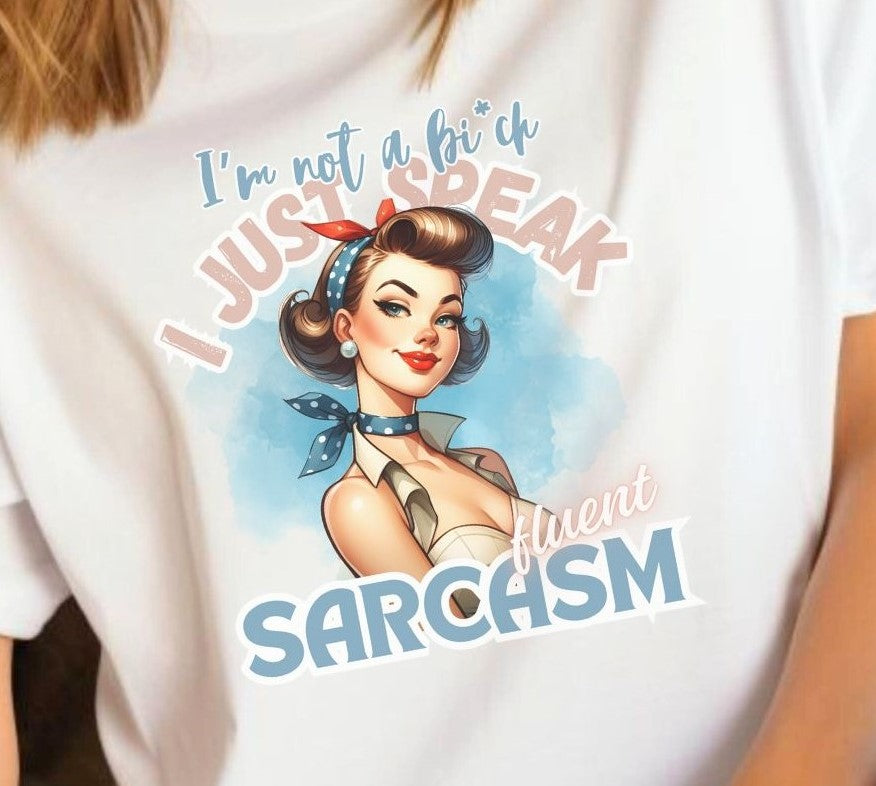 Retro Fluent Sarcasm - T-Shirt - Albro Designs  # 