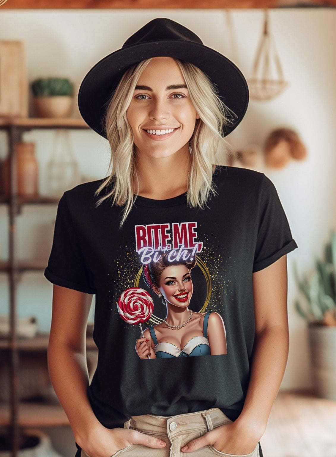 Retro Bite Me Bitch - T-Shirt - Albro Designs  # 