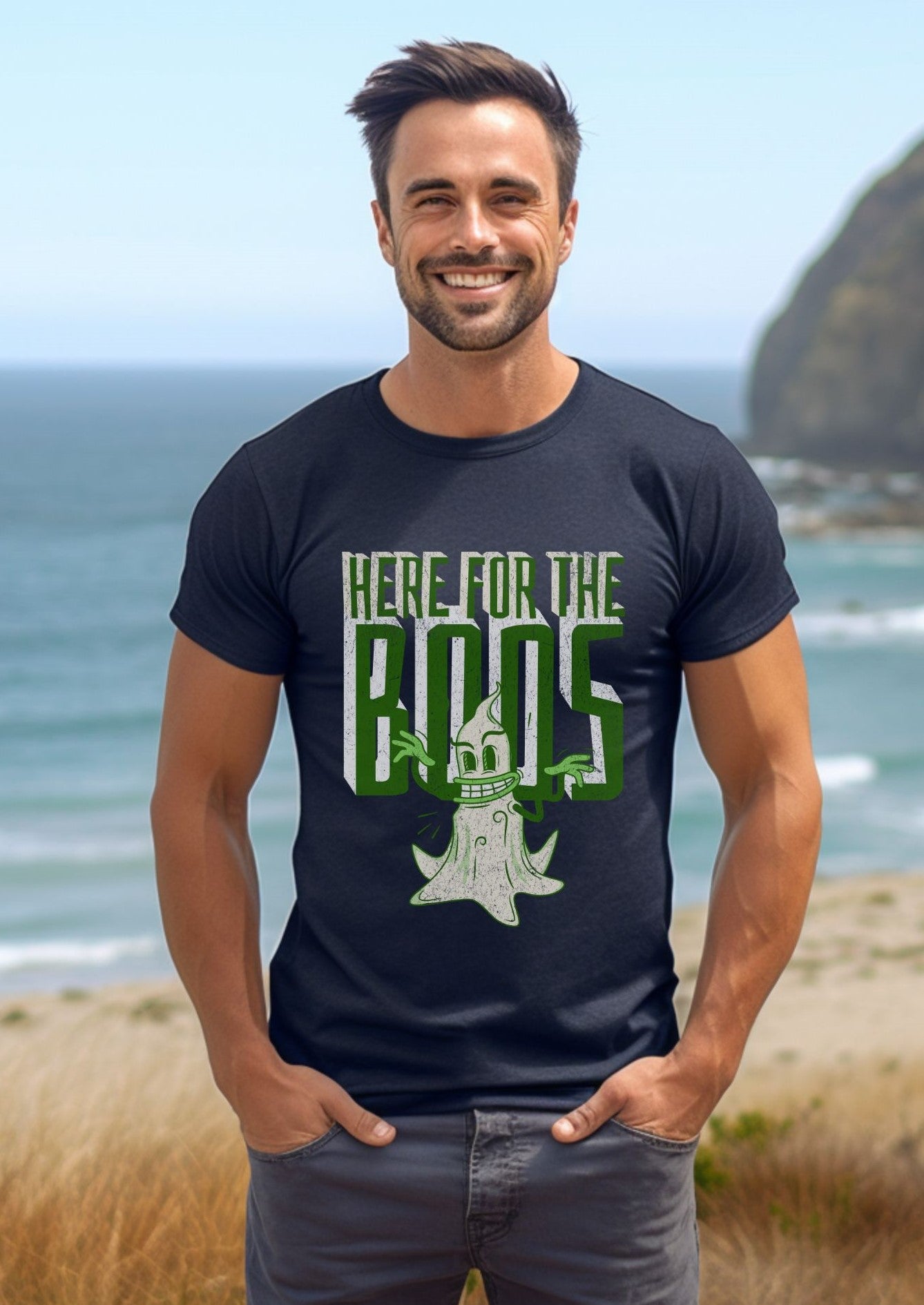 Here for the Boos Halloween - T-Shirt - Albro Designs  # 