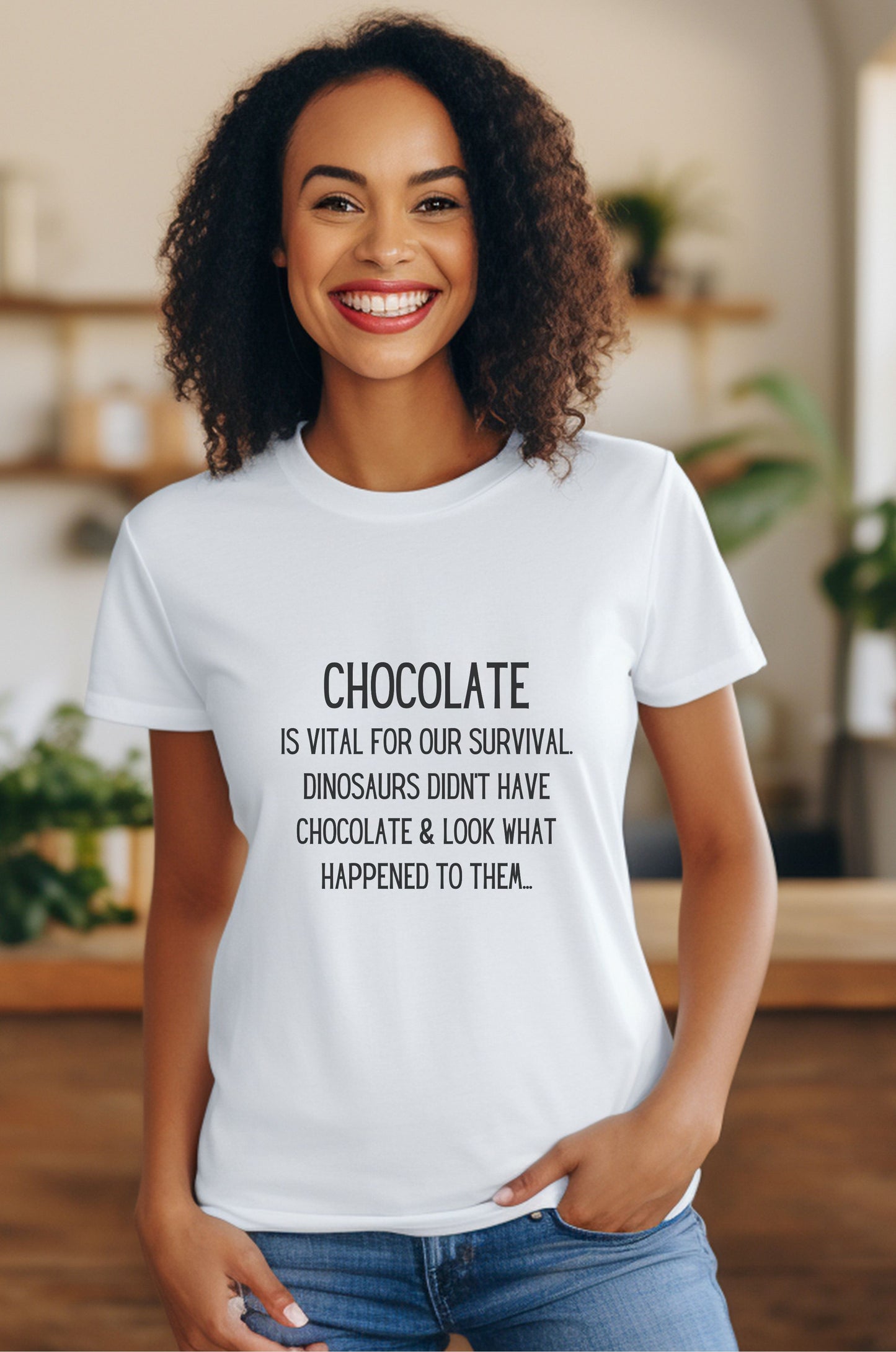 Chocolate Vital for Survival Fun - T-Shirt - Albro Designs  # 