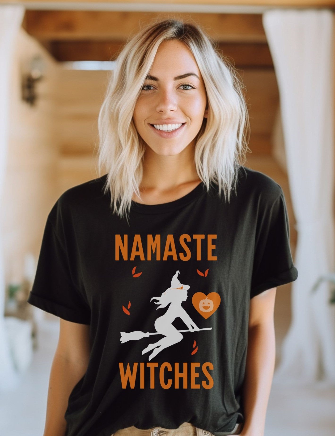 Namaste Witches Halloween - T-Shirt - Albro Designs  # 