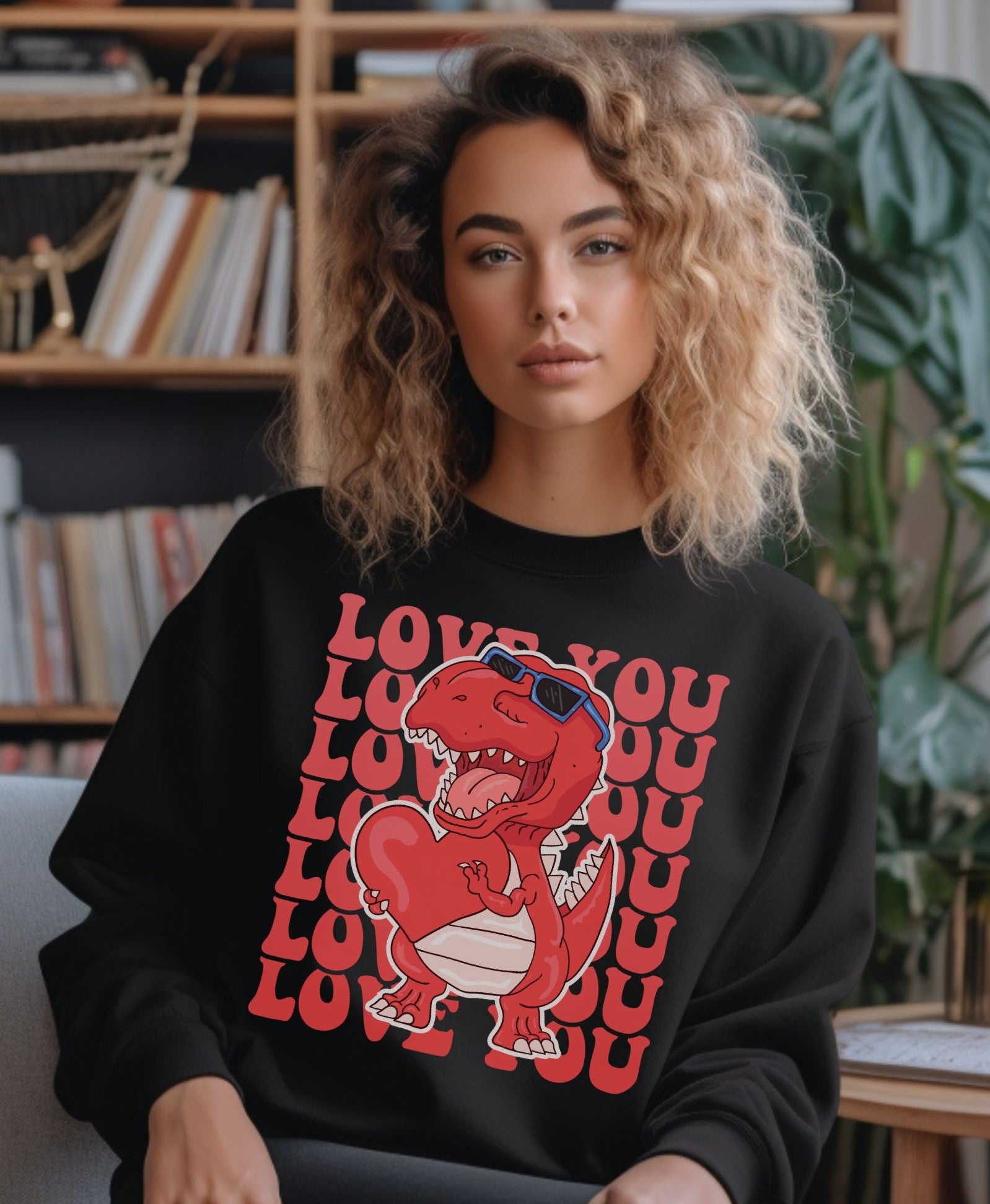 Love You Dinosaur - Sweatshirt - Albro Designs  # 