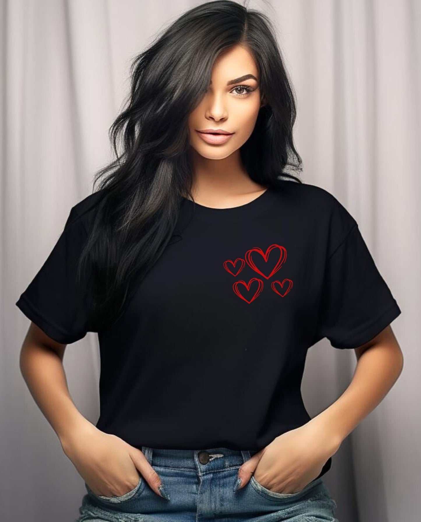 Red Love Heart - T-Shirt - Albro Designs  # 