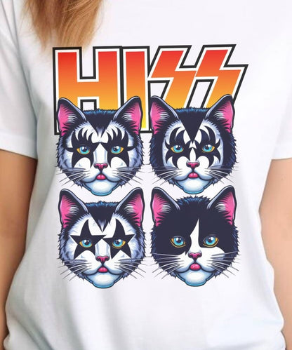 Hiss Glam Rock Cat - T-Shirt - Albro Designs  # 